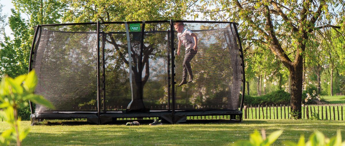EXIT Toys trampoline werden gemäß den nen-en 71-normen für mechanische, chemische und physische sicherheit getestet.