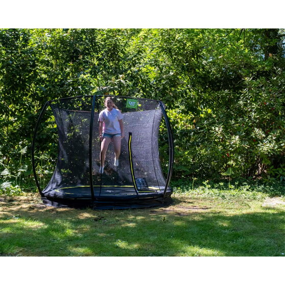 EXIT Silhouette Bodentrampolin ø305cm mit Sicherheitsnetz - rosa