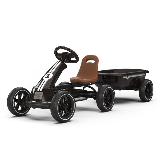 EXIT Foxy Go-Kart mit Anhänger für Kinder schwarz | ab 2 Jahren