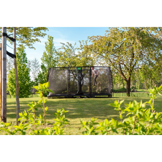 EXIT Allure Classic Bodentrampolin 244x427cm - grün