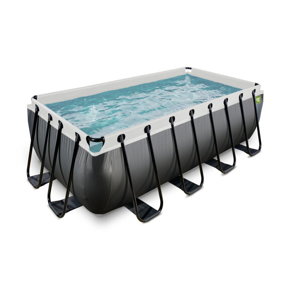 EXIT Black Leather Pool 400x200x122cm ohne Pumpe und Leiter - schwarz