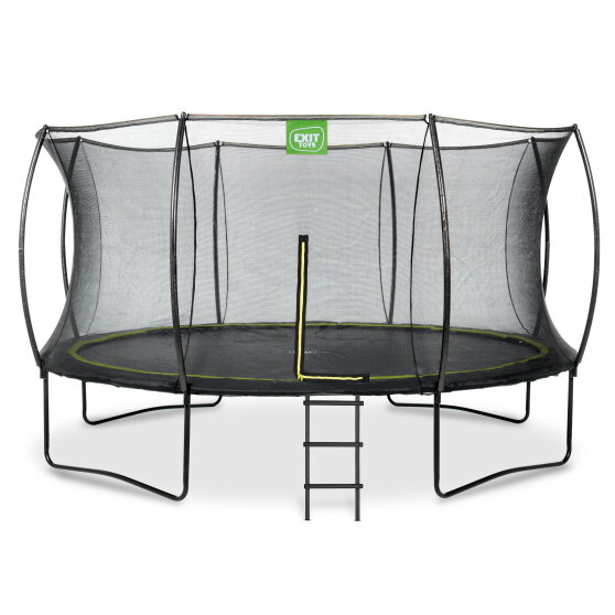 EXIT Silhouette Trampolin ø427cm mit Leiter - schwarz