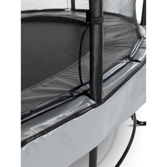 EXIT Elegant Premium Trampolin ø366cm mit Deluxe Sicherheitsnetz - grau