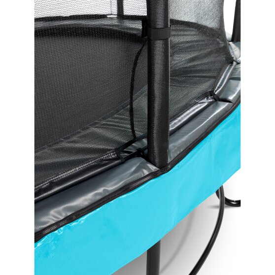 EXIT Elegant Premium Trampolin ø366cm mit Deluxe Sicherheitsnetz - blau