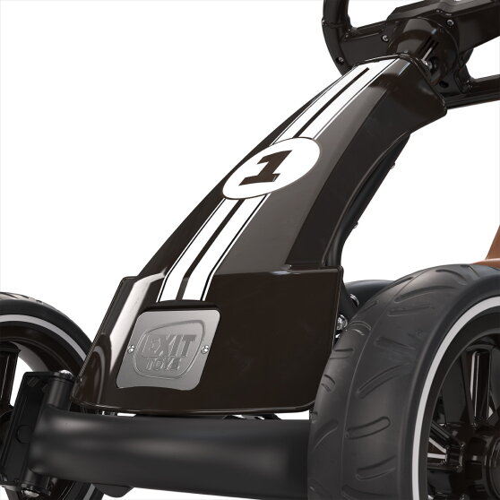 EXIT Foxy Go-Kart mit Anhänger für Kinder schwarz | ab 2 Jahren