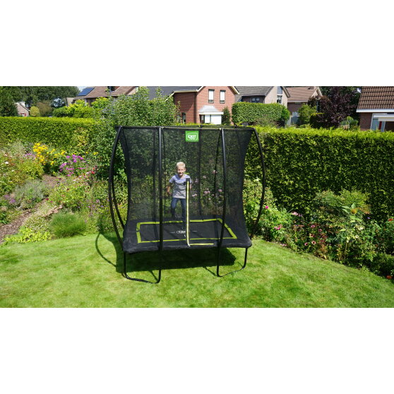 EXIT Silhouette Trampolin 153x214cm mit Leiter - schwarz