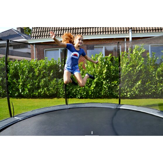 EXIT Elegant Premium Inground-Trampolin ø305cm mit Deluxe Sicherheitsnetz - lila