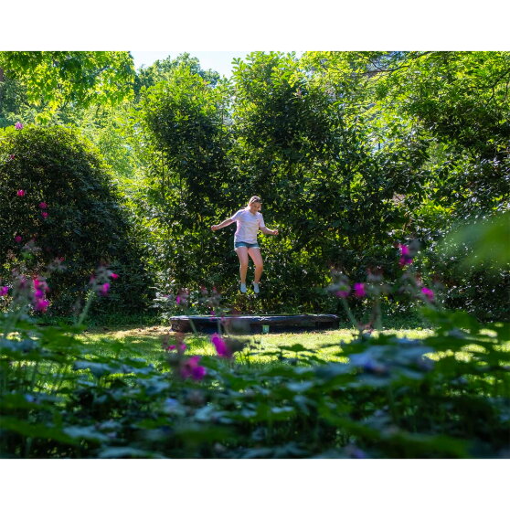 EXIT Silhouette sports Bodentrampolin ø244cm - schwarz