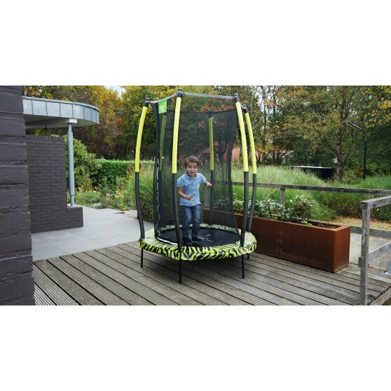 EXIT Tiggy junior Trampolin mit Sicherheitsnetz ø140cm - schwarz/grün