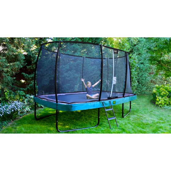 EXIT Elegant Premium Trampolin 214x366cm mit Deluxe Sicherheitsnetz - lila