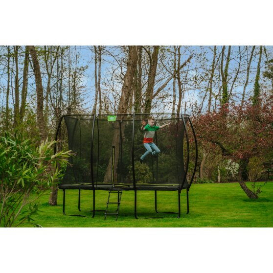 EXIT Bodentrampolin Silhouette 214 x 305 cm mit Sicherheitsnetz, schwarz 