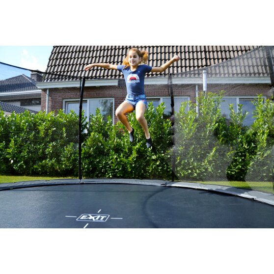 EXIT Elegant Inground-Trampolin ø305cm mit Economy Sicherheitsnetz - grau