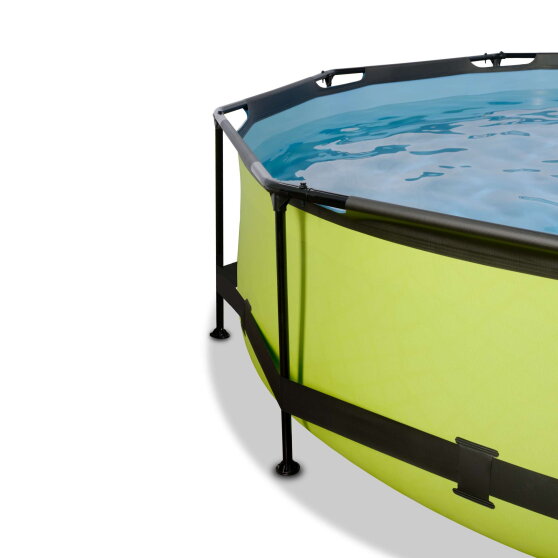 EXIT Lime Pool ø300x76cm mit Filterpump und Sonnensegel - grün
