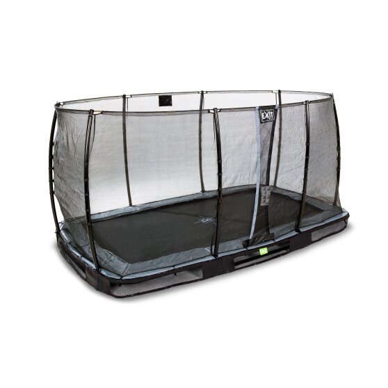 EXIT Elegant Inground-Trampolin 214x366cm mit Economy Sicherheitsnetz - schwarz