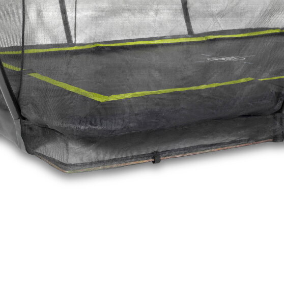 EXIT Silhouette Bodentrampolin 244x366cm mit Sicherheitsnetz - schwarz