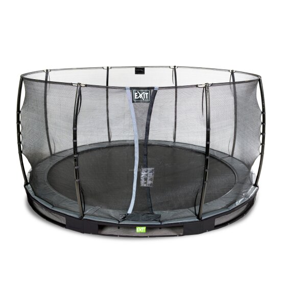 EXIT Elegant Inground-Trampolin ø427cm mit Economy Sicherheitsnetz - schwarz