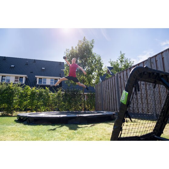 EXIT Elegant Premium sports Bodentrampolin ø366cm - schwarz