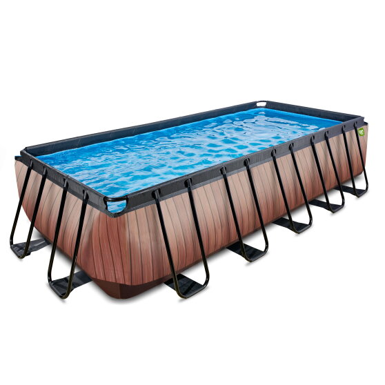 EXIT Wood Pool 540x250x122cm ohne Pumpe und Leiter - braun