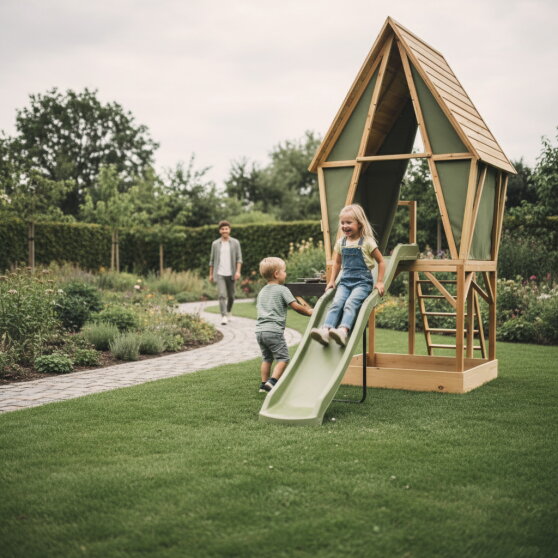 EXIT Yuki 550 Spielhaus mit Rutsche und Matschküche