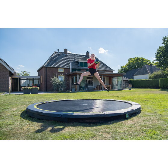 EXIT Silhouette sports Bodentrampolin ø366cm - schwarz