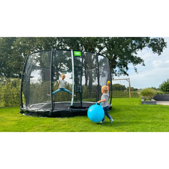 EXIT Allure Premium Bodentrampolin ø427cm - grün