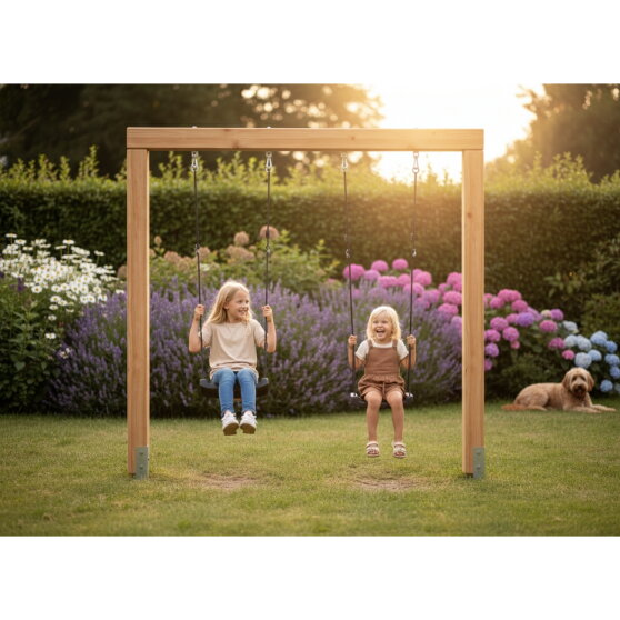 EXIT Linea Massiv 140 Doppelschaukel aus Holz