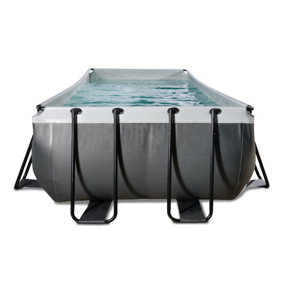 EXIT Black Leather Pool 540x250x122cm mit Filterpumpe - schwarz