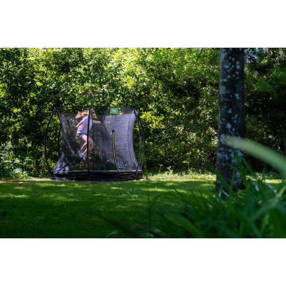 EXIT Silhouette Bodentrampolin ø244cm mit Sicherheitsnetz - grün