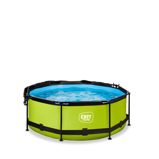 EXIT Lime Pool ø244x76cm mit Filterpump und Sonnensegel - grün
