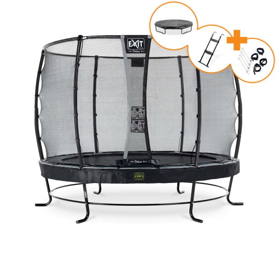 EXIT Elegant Premium Trampolin Komplettset ø305cm - schwarz