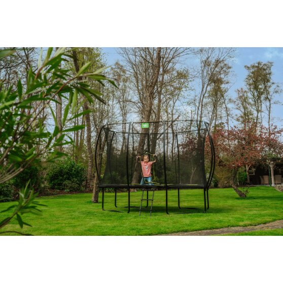 EXIT Silhouette Trampolin 214x305cm mit Leiter - schwarz