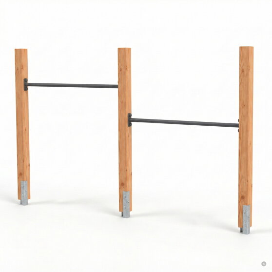 EXIT Linea Robust 110 Doppel-Holz-Reckstange | Douglas-Holz