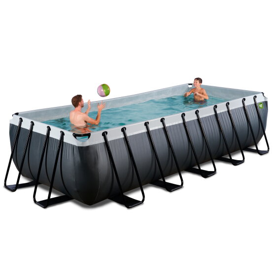 EXIT Black Leather Pool 540x250x122cm mit Filterpumpe - schwarz