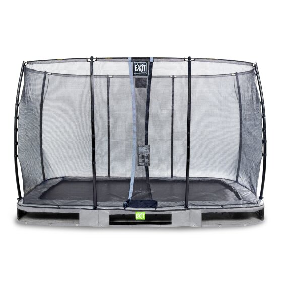 EXIT Elegant Inground-Trampolin 244x427cm mit Economy Sicherheitsnetz - grau