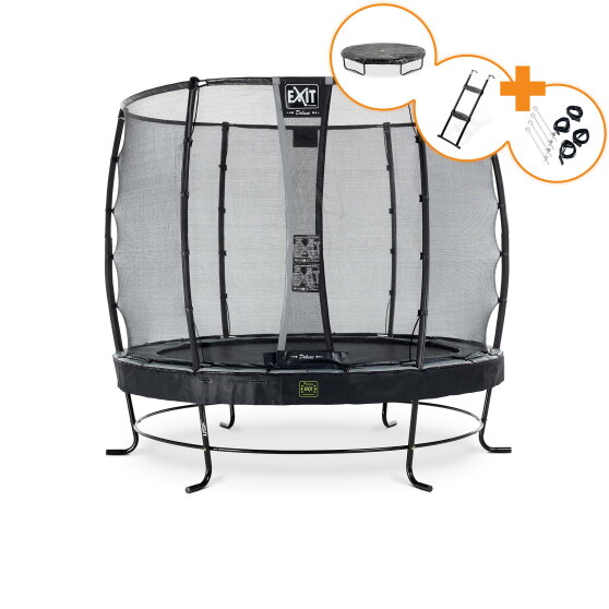 EXIT Elegant Premium Trampolin Komplettset ø253cm - schwarz