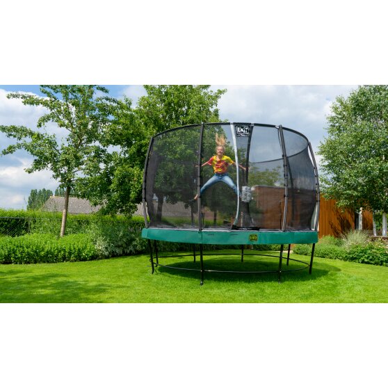 EXIT Elegant Premium Trampolin ø305cm mit Deluxe Sicherheitsnetz - grün