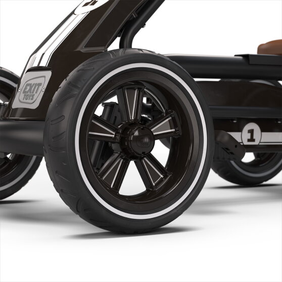 EXIT Foxy Go-Kart mit Anhänger für Kinder schwarz | ab 2 Jahren