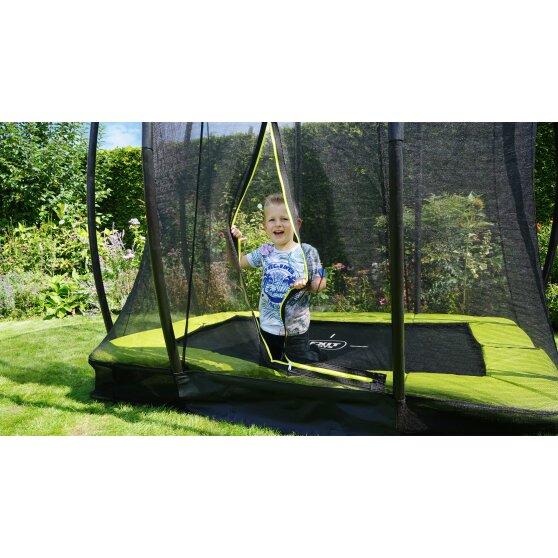 EXIT Silhouette Bodentrampolin 153x214cm mit Sicherheitsnetz - grün