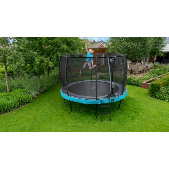 EXIT Elegant Trampolin ø366cm mit Economy Sicherheitsnetz - blau