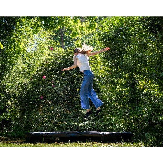 EXIT Silhouette sports Bodentrampolin ø305cm - schwarz