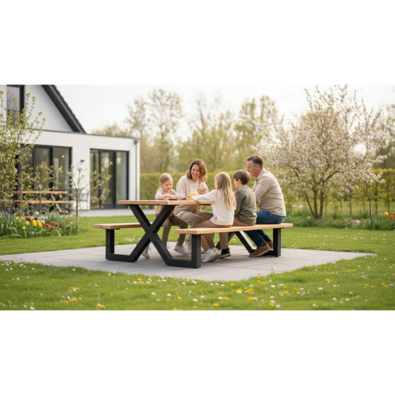 EXIT Picknicktisch X-200 - 6 Personen - 200 cm