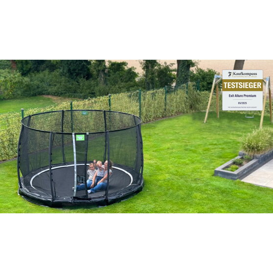 EXIT Allure Premium Bodentrampolin ø305cm - schwarz