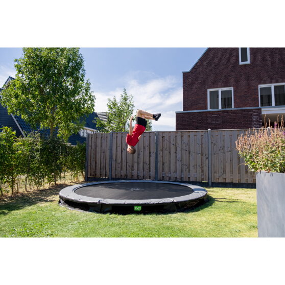 EXIT Elegant Premium sports Bodentrampolin ø427cm - schwarz