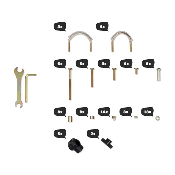 EXIT Schraubenset Pool Sonnensegel ø244cm / ø300cm / ø360cm