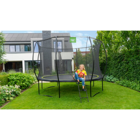 EXIT Silhouette Trampolin ø366cm mit Leiter - schwarz