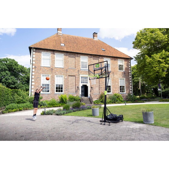 EXIT Galaxy versetzbarer Basketballkorb auf R&auml;dern - gr&uuml;n/schwarz