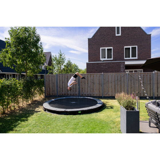 EXIT Elegant sports Bodentrampolin ø305cm - schwarz
