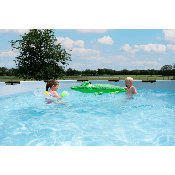 EXIT Stone Pool &oslash;450x122cm mit Filterpumpe - grau
