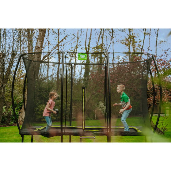 EXIT Silhouette Trampolin 244x366cm mit Leiter - schwarz