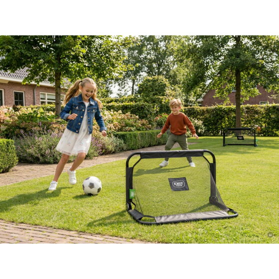 EXIT Pico st&auml;hlernes Fu&szlig;balltor 90x60cm (Set van 2) - schwarz